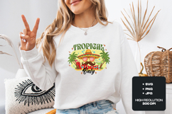 Tropical Vibes Only SVG - Funny Sombrero Summer Beach PNG Product Image 1