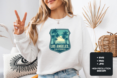 Los Angeles California SVG Retro Summer Beach Travel Logo Product Image 1