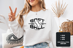 Softball Player SVG | Softball Ball Sports Cut File Product Image 2
