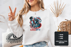 Land of Liberty SVG - Patriotic Statue of Liberty USA File Product Image 1