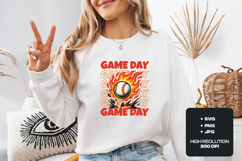 Baseball Game Day Flaming Ball Graphic Product Image 2