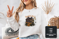 Spooked Out SVG - Retro Halloween Book Stack Cut File Product Image 2