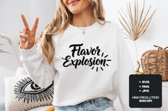 Flavor Explosion Hand Drawn Typography SVG &amp; Sublimation PNG Product Image 1