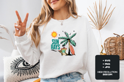 Summer Beach Raccoon &amp; Sun Rays Sublimation PNG Design Set Product Image 2