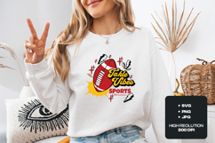 Retro Football Takle Vibes Sports Season SVG Comic Design Product Image 2