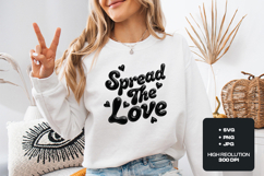 Spread The Love SVG - 3D Glossy Hand Lettered Quote Product Image 2