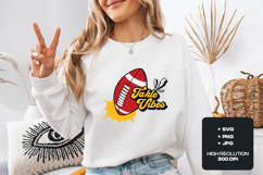 Retro Football Tackle Vibes SVG Comic Style Sports Design Product Image 1