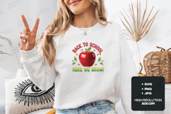 Back To School SVG - Realistic Apple Teacher Here We Grow Product Image 1