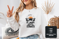 Deadly Summer Punk Skull SVG - Tropical Streetwear Design Product Image 2