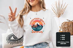 Mountain Drift Summer SVG - Retro Peak &amp; Sunset Ocean Art Product Image 1