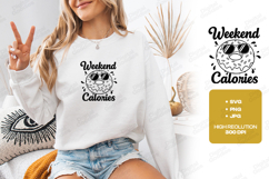Weekend Calories Donut SVG PNG JPG Funny Food Shirt Art Product Image 1