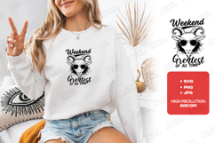 Weekend Greatest Of All Time Goat Tshirt Design Product Image 2