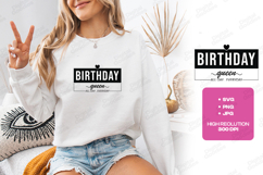 Birthday Queen Tshirt Design Modern Black And White Text Product Image 2