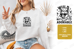 Wild But Adorable Fox SVG PNG JPG Cute Animal Shirt Art Product Image 2