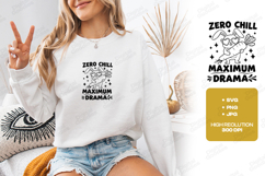 Zero Chill Maximum Drama Bunny SVG PNG JPG Shirt Design Product Image 2
