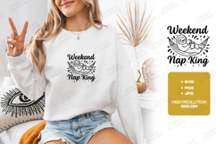 Weekend Nap King Sloth SVG PNG JPG Funny Relax Shirt Art Product Image 2