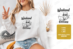 Weekend Offline Cat Tshirt Design Cute Laptop Art Product Image 2