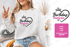 Birthday Princess SVG for T-Shirt and Craft Projects Product Image 2