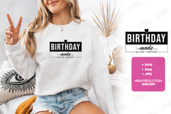 Birthday Girl Tshirt Design Stylish Minimal Typography Art Product Image 2