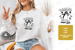 Weekend Street Cool Penguin SVG Skater T Shirt Design Product Image 2