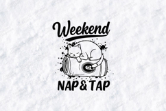 Weekend Nap &amp; Tap Cat SVG | Cute Weekend Shirt Design Product Image 1