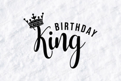 King Birthday Month Tshirt Design Script Typography Art Product Image 3