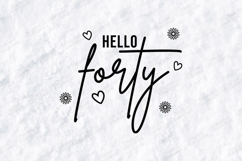 Hello Forty Birthday SVG for T-Shirt and Craft Projects Product Image 3