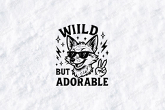 Wild But Adorable Fox SVG PNG JPG Cute Animal Shirt Art Product Image 1
