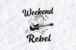 Weekend Rebel Goat SVG Funny Rock Guitar Music T Shirt Product Image 1