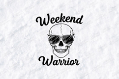 Weekend Warrior Skull SVG PNG JPG Sunglasses Cool Art Product Image 1