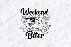 Weekend Biter Shark SVG Funny Summer Craft Design Product Image 1