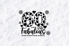 60 Fabulous Birthday Tshirt Design Script Typography Product Image 3