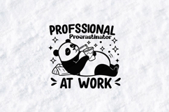 Professional Procrastinator Panda SVG PNG JPG Funny Art Product Image 1