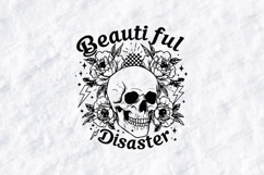 Beautiful Disaster Skull Floral Shirt Design Product Image 1