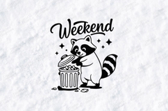 Weekend Raccoon SVG PNG T Shirt Design Cute Animal Art Product Image 1