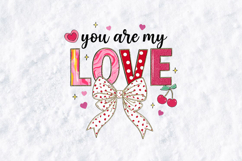 You Are My Love Coquette Bow PNG | Retro Valentine Product Image 2
