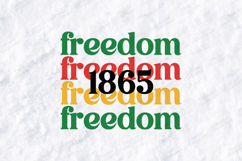 Juneteenth SVG - Stacked Freedom 1865 Pan-African Cut File Product Image 1