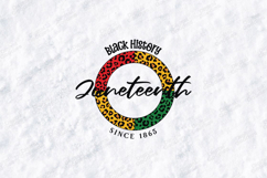 Juneteenth SVG - Black History Leopard Print Circle 1865 Product Image 2