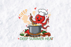 Chef Octopus SVG - Funny Deep Summer Heat Cooking Cut File Product Image 2