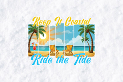 Keep It Coastal SVG - Ride the Tide Beach Sunset Sublimation Product Image 3