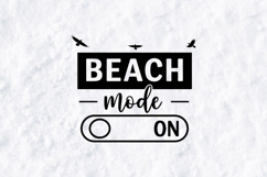 Beach Mode ON SVG - Minimalist Summer Toggle Switch Cut File Product Image 1