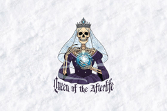 Queen of the Afterlife SVG - Gothic Skeleton Bride Cut File Product Image 1