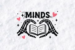 Teaching Minds SVG - Skeleton Hand Book School Cut File Product Image 1