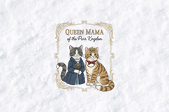 Queen Mama Cat SVG - Regal Motherhood Purr Kingdom Art Product Image 1