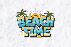 Retro Beach Time SVG - Tropical Summer Vacation Design Product Image 1