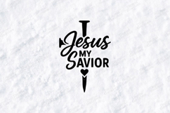 Jesus My Savior SVG - Christian Nail Cross Religious File Product Image 3