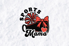 Sports Mama SVG - Cheer Megaphone &amp; Pom Spirit Graphic Product Image 2