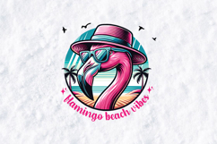 Retro Flamingo Beach Vibes SVG Tropical Summer Sunglasses Product Image 3