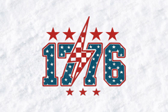 1776 SVG - Patriotic USA Independence Day Lightning Cut File Product Image 1