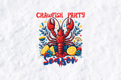 Crawfish Party Season SVG - Colorful Louisiana Boil Graphic Product Image 1
